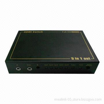 5 x 1 HDMI® Switches with IR, 5V DC Power Supply, 10.2Gbps Data Transfer Speed